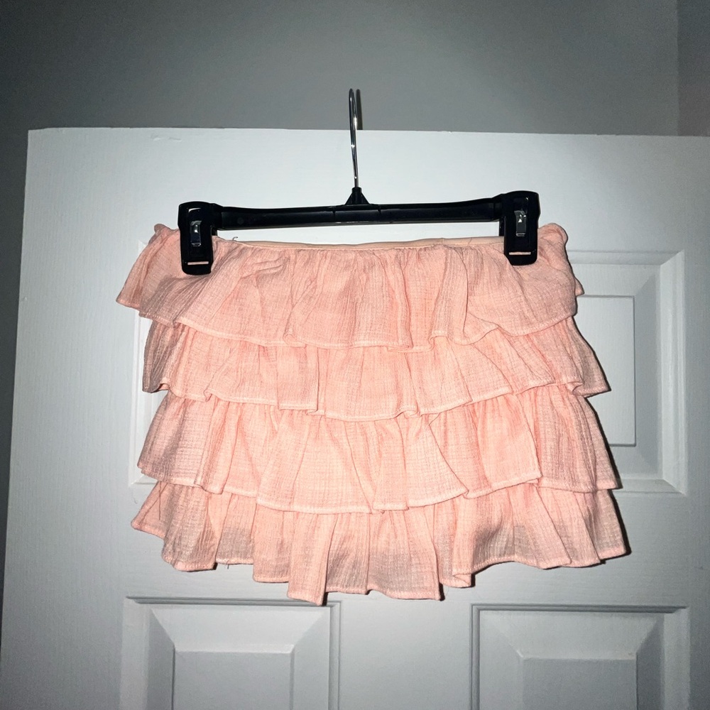 Pink Ruffled Tube Top